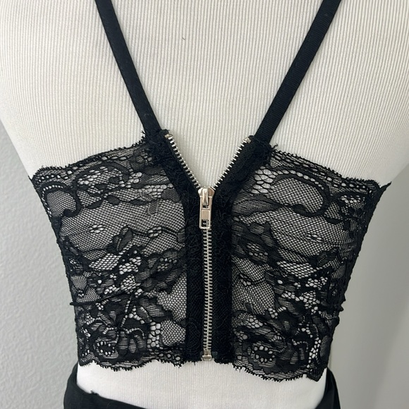 Lulu's Lush Small Black Perfect Evening Lace Skater Mini Dress - Picture 10 of 16